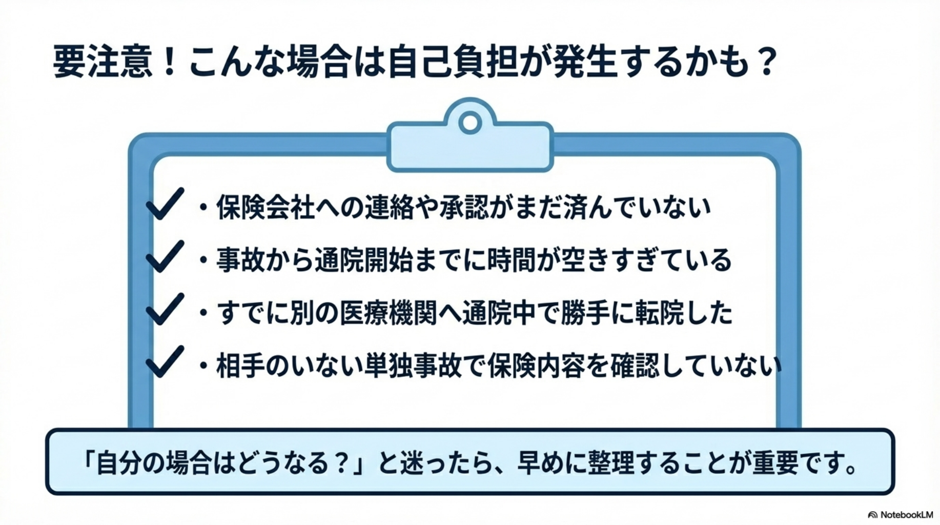 自己負担金が発生する状況